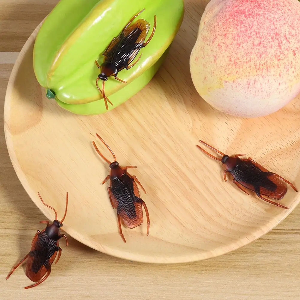 150 Pcs Simulation Cockroaches Prank Toys Plastic Insects For April Fool Scare Friends Practical Jokes Novelty