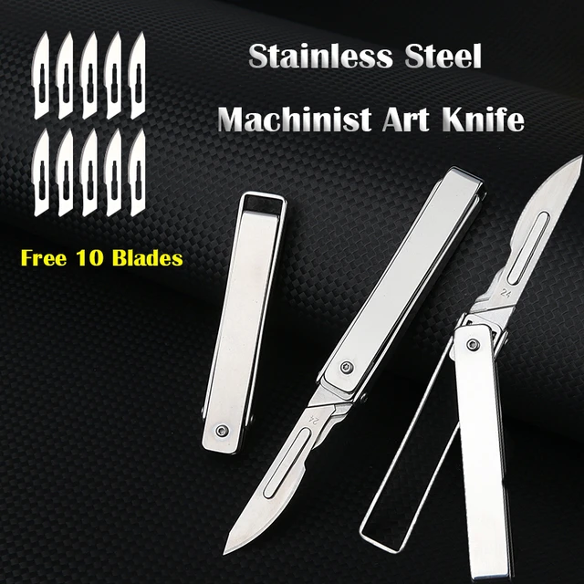 High Hardness Stainless Steel Art knife Replaceable Blade Utility Knife  Multifunctional EDC Express Box Knife Outdoor Survival - AliExpress