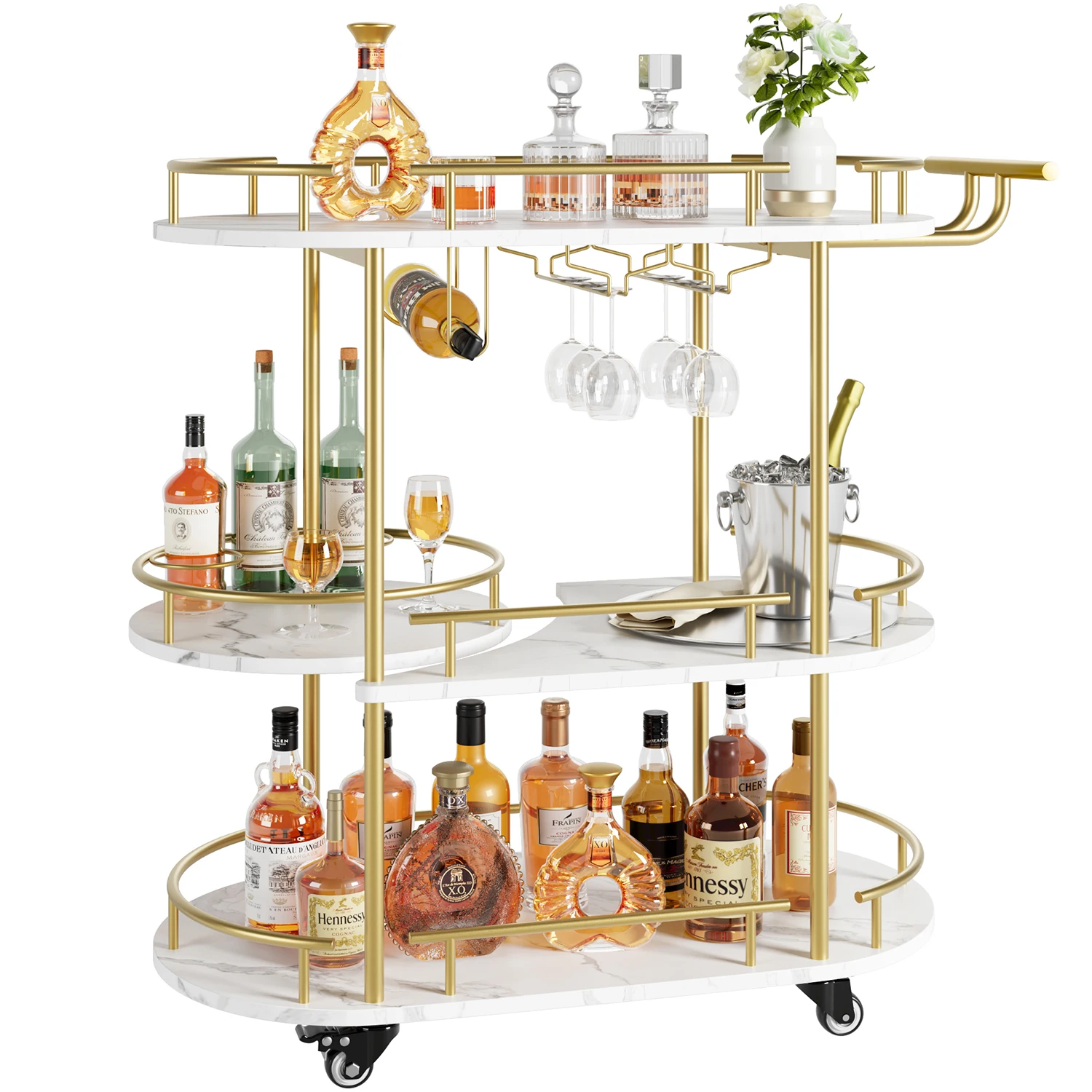 Twister Gold Bar Cart image 1