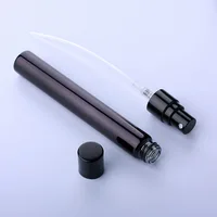 10ml Black Perfume Refillable Bottles Electroplated Spray Bottle Mini Perfume Glass Empty Cosmetics Bottle Sample Test Tube 2