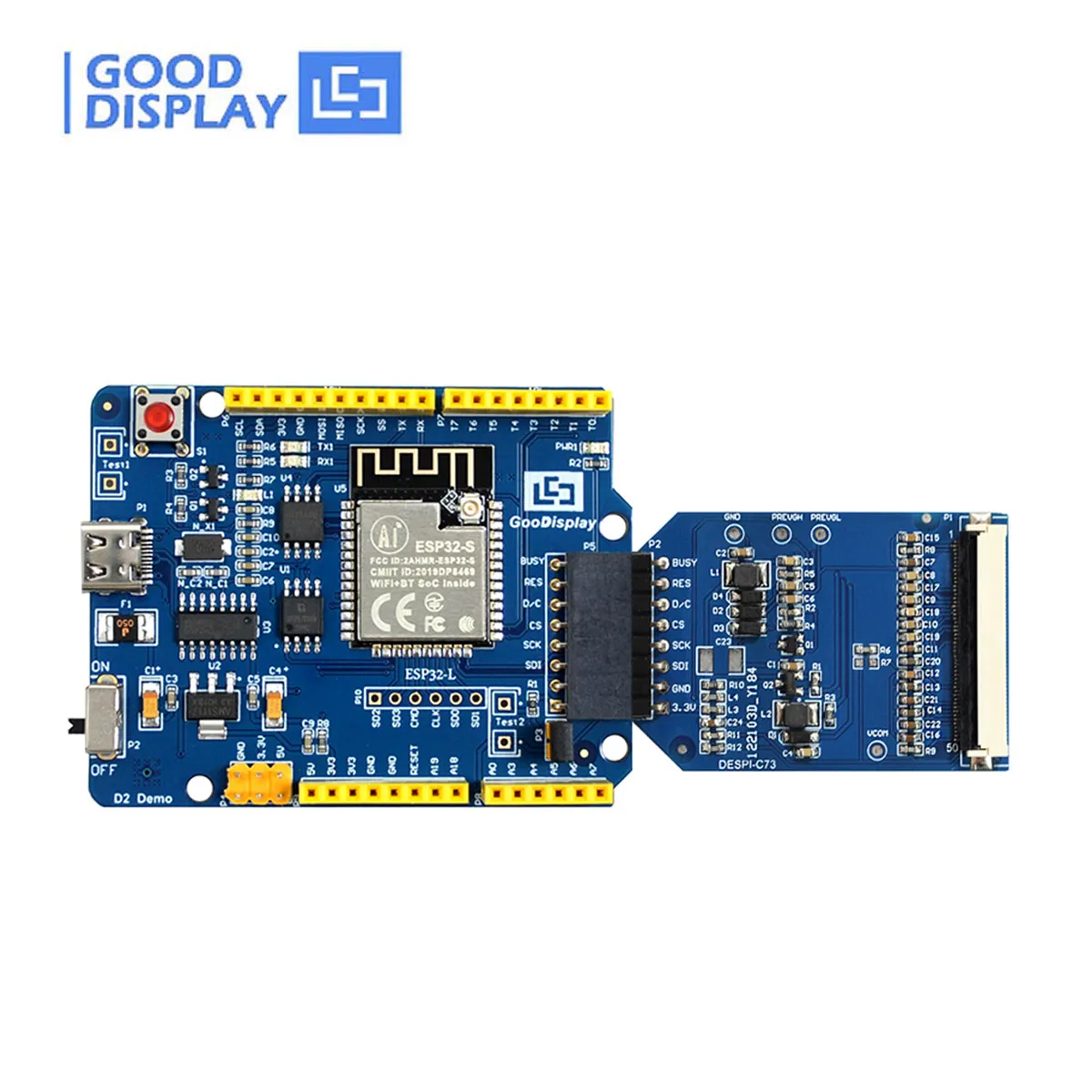 E-paper Display Development Kit Painel E-paper Placa Driver Interface Tipo-c E-paper Esp32-l C73 73