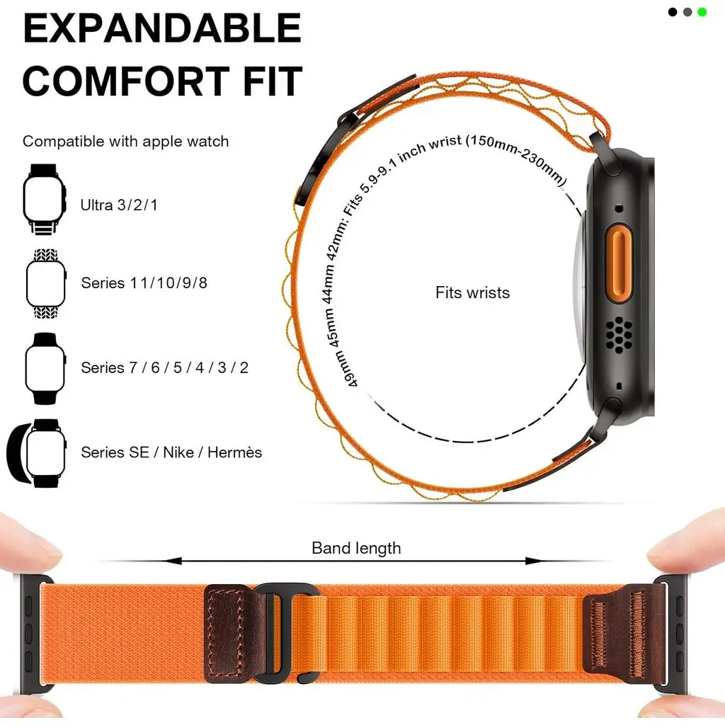 Premium Alpine Loop Leather Strap