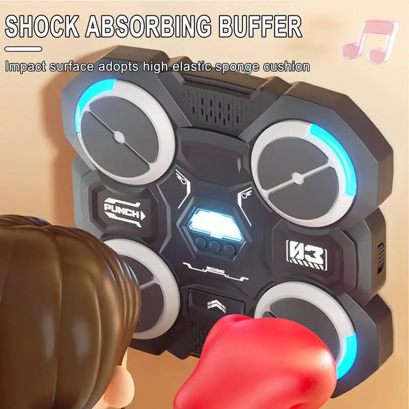 children's music boxing machine wall-mounted smart music boxing machine with Light Relaxing Reaction Training Target Boxing
