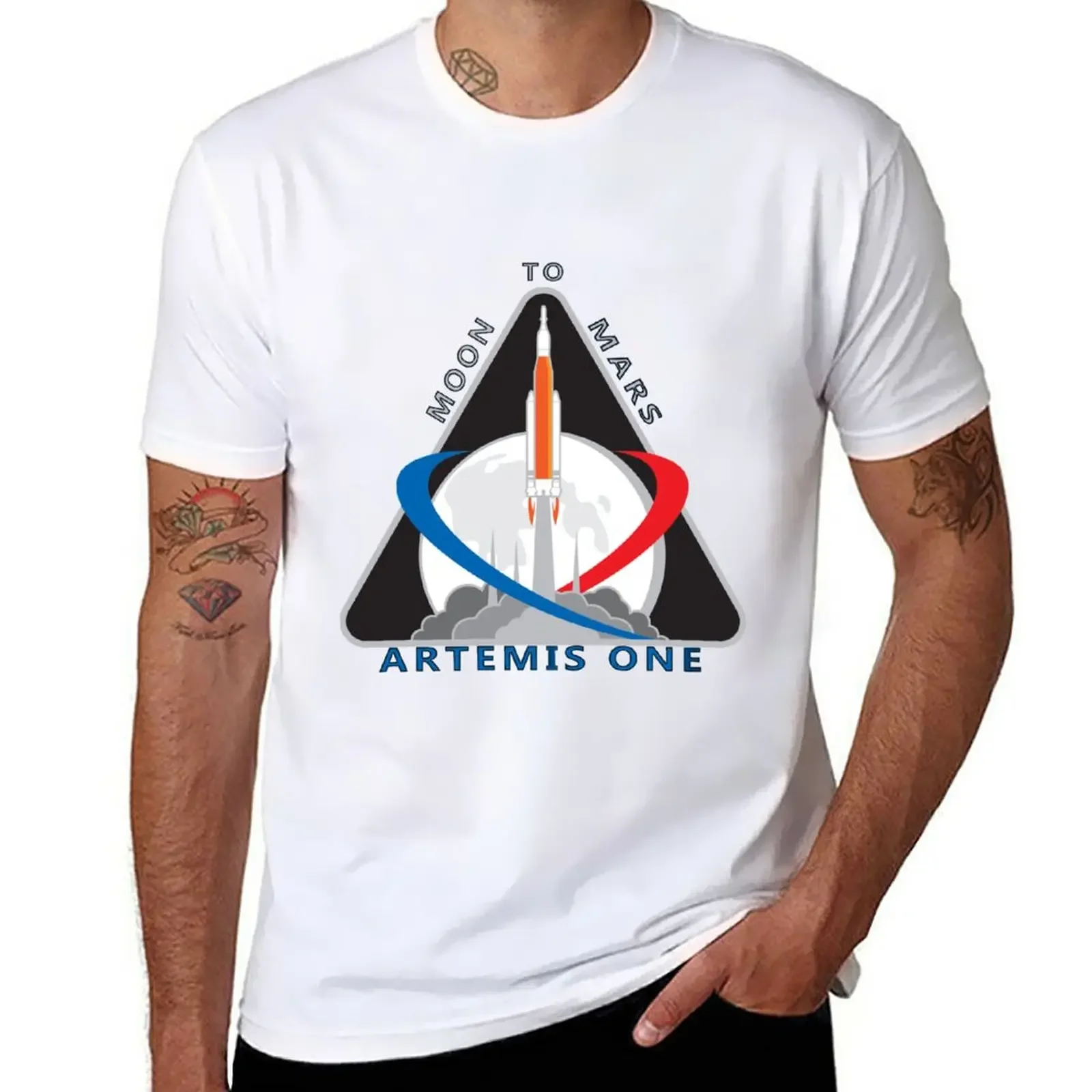 

Artemis Mission One Logo T-Shirt vintage oversizeds blanks aesthetic clothes slim fit t shirts for men