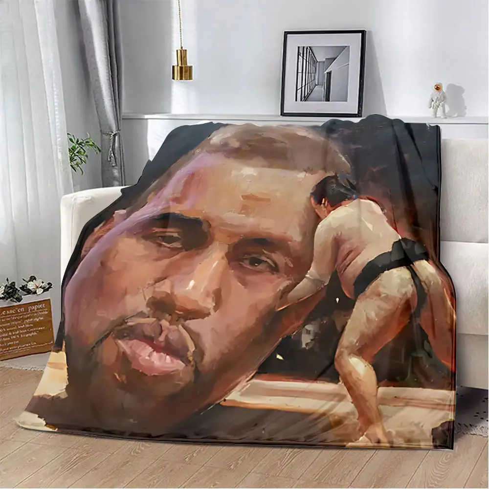 Funny Kanye West Meme Printed Blanket Picnic Blankets Warm Blanket Soft and Comfortable Blanket Home Travel Birthday Gift 6
