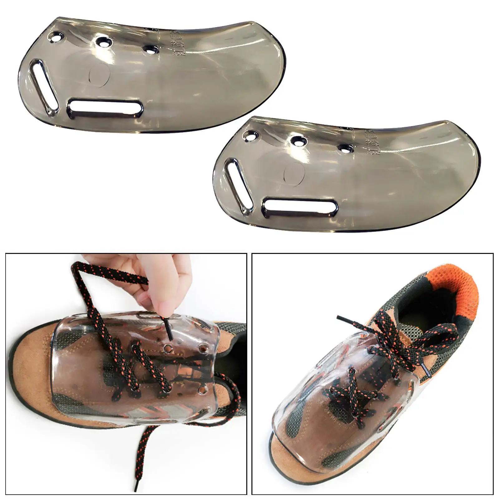 2 Pieces External Metatarsal Guard Protection Heat Insulation ABS Welder Shoe Cover for Automobile Manufacturing Unisex
