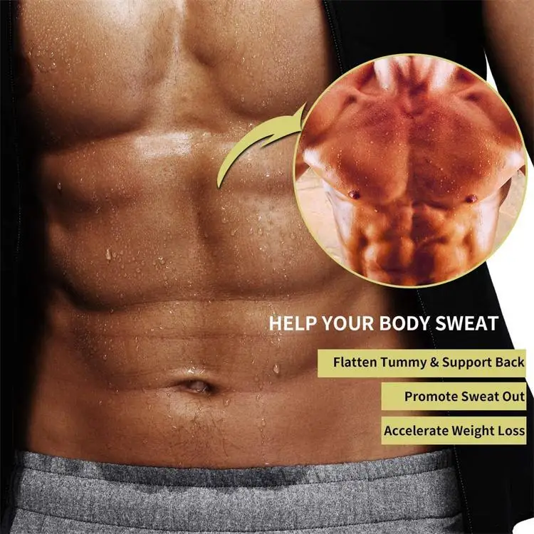 Mens Waist Corset chest Abdominal binder slimming belly Neoprene Tank Top Fat burner Sweating man Reductive girdle Body Shaper