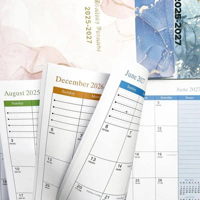 3 Year Calendar Monthly Planner Daily Notebook Daily Organizer Yearly