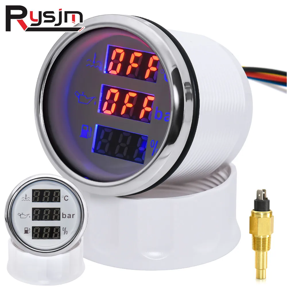 HD52mmUniversalDigital3In1MultiFunctionGauge40120WaterTemp