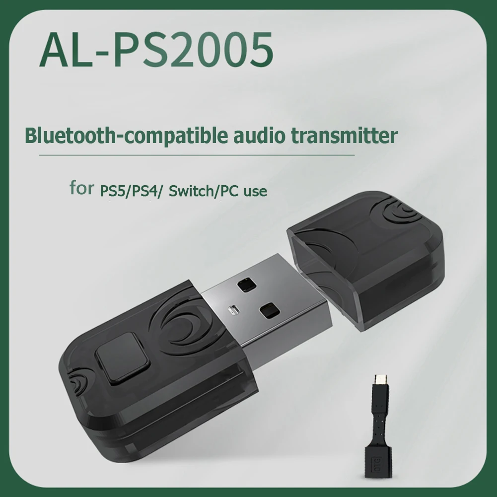 USB Bluetooth--compatible Audio Adapter Transmitter Receiver for Switch PS5 PS4