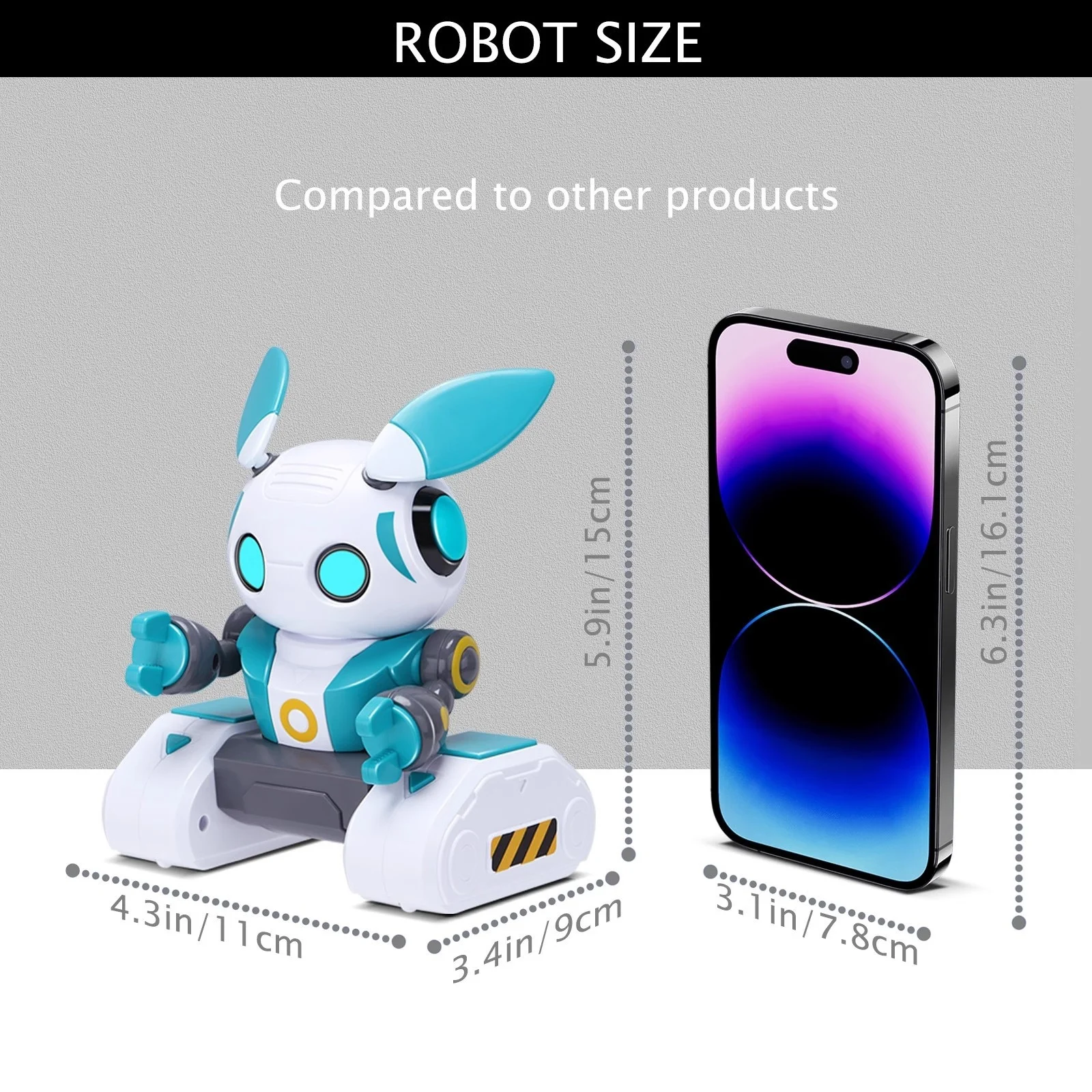 New Kid'S Rc Wall-E Intelligent Robot Rabbit Gesture Sensing Simulation Robot Rabbit Lighting Music Customize Remote Control Toy