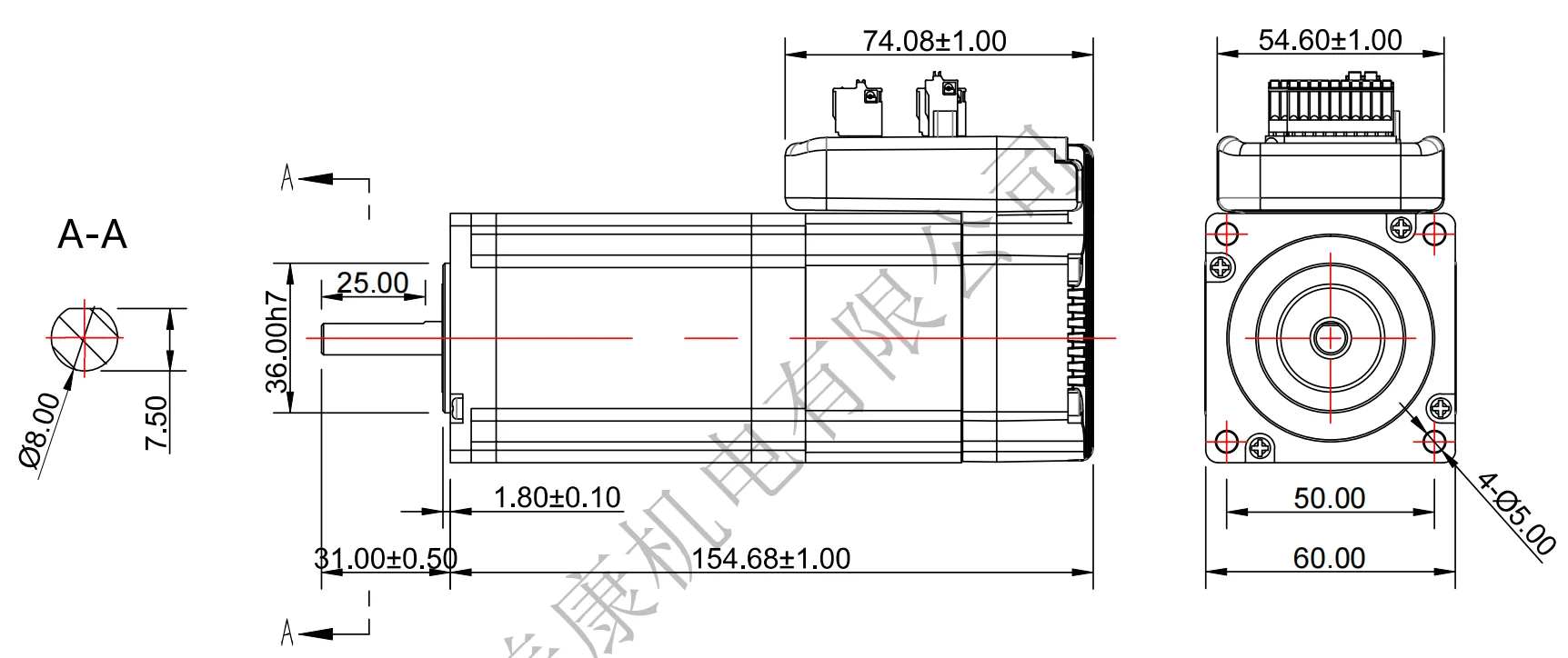 IHSS60-36-30-31-SC 재봉틀 브레이크 모터 3Nm 36VDC 통합 스테퍼 드라이브 인코더 포함 좋은 가격 하이브리드 타입