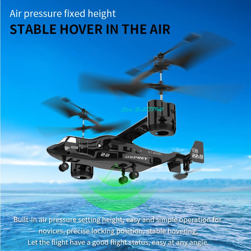 41CM Large Osprey Transporter Electric Remote Control Helicopter 150M Stabilized Gyroscope One Key Take Off Hover RC Helicoper 2