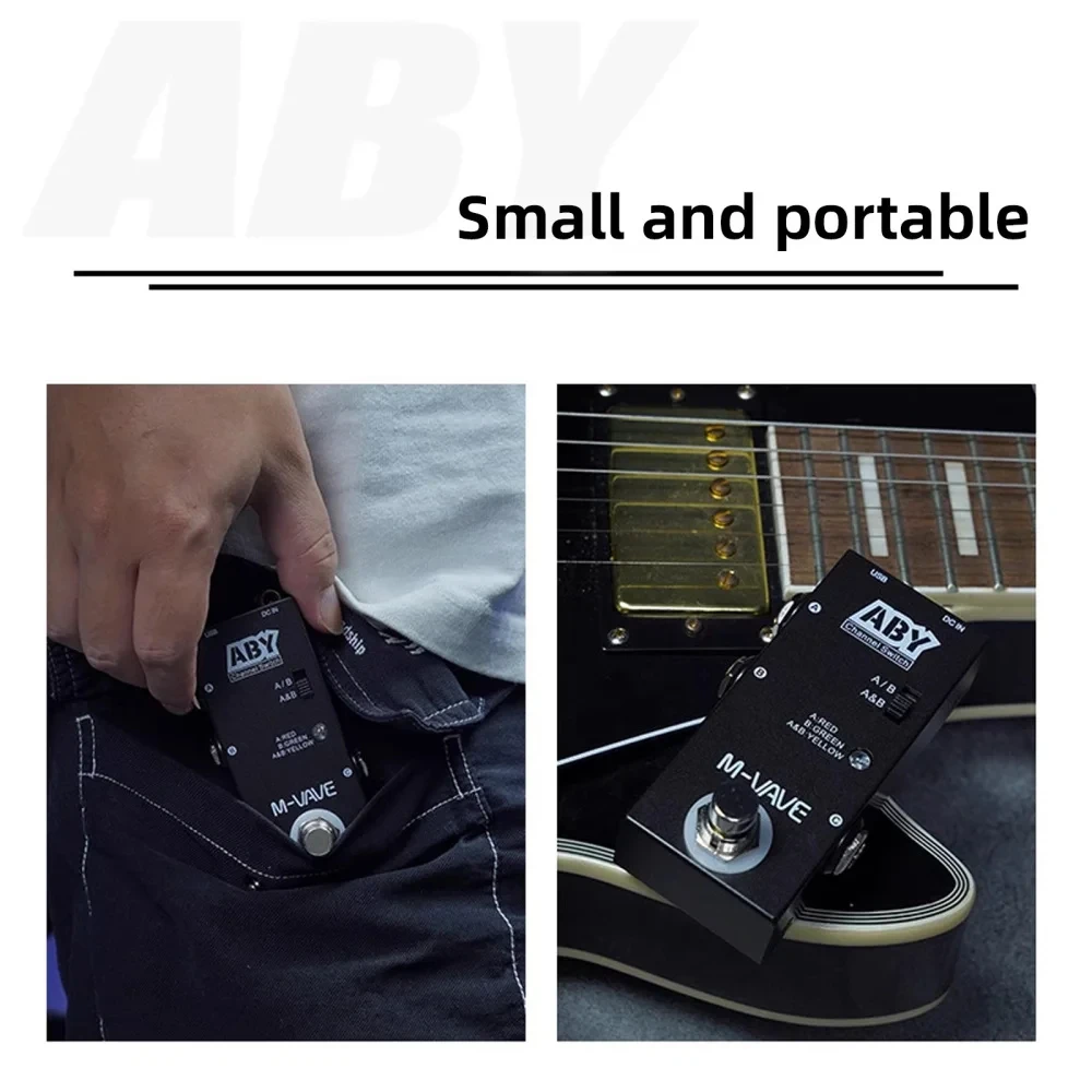Guitar Effect Pedal M-VAVE ABY Line Selector AB Switch Mini True Bypass Guitar Bass Pedal AB Box-ABY Channel Switch Accessorie