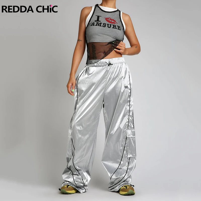 archive】y2k bondage wide cargo pants