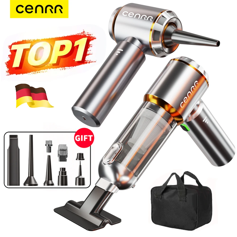 CENRR Portable Wireless Car Vacuum Cleaner Mini Powerful  998000PA Home Appliance Handheld Blower Vacuum Cleaner for Car Cleaner 1