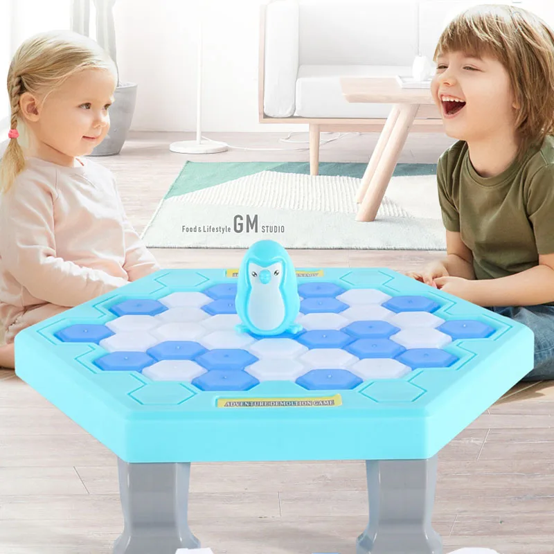 

1Sets PP Kids Learning Smashing Board game Early Development Toy Parent-child Interaction Penguin Nice Gift