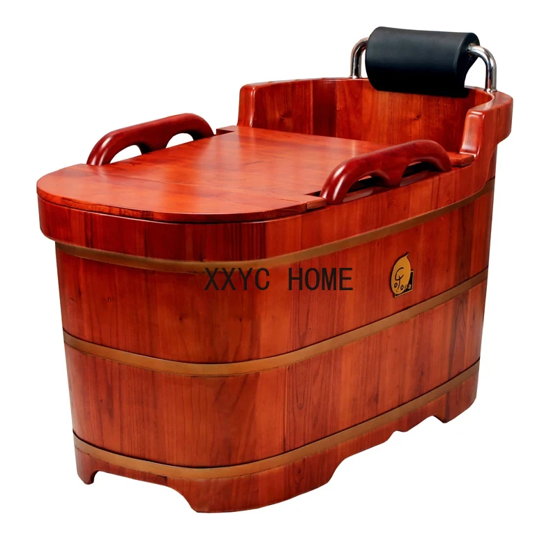 

Bath Bath Bucket Wooden Barrel Solid Wood Bath Bucket Wooden Barrel Adult Winter