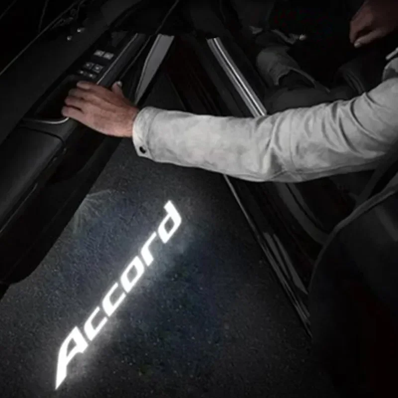 2Pcs Led Car Door Welcome Lamp 3D Laser Ghost Shadow Projector Light Per Accord 10Th 7Th 8Th 9Th 2003-2022 2023 Accessori Auto