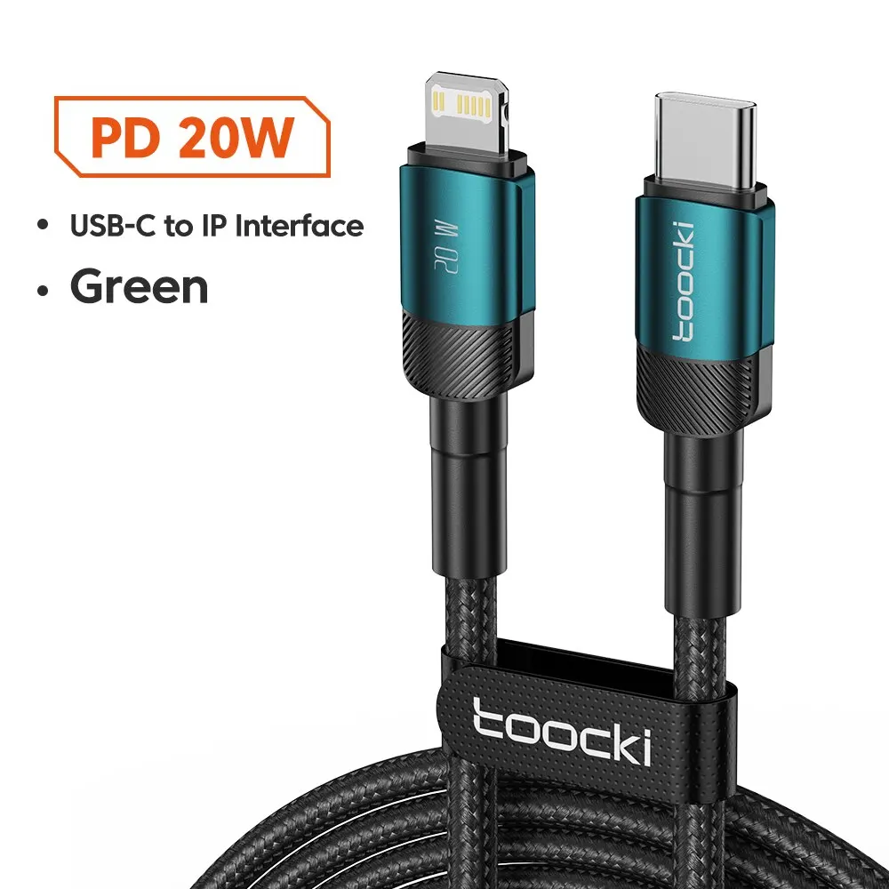 thumbnail image 1 of Cable USB tipo C de Toocki, cable de carga rápida USB C para iPhone 15, 14, 13, 12, 11, Huawei P40, P30, Realme, Oppo, Oneplus, 1 m, 2 m, 1 of 5