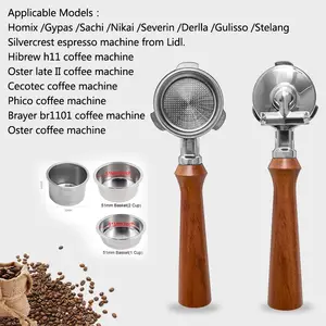 Portafiltro de café sin fondo de 51mm para cafetera Homix Gypas Sachi Nikai  Oster Phico Cecotec Hibrew, 1, 2, 4 cestas - AliExpress