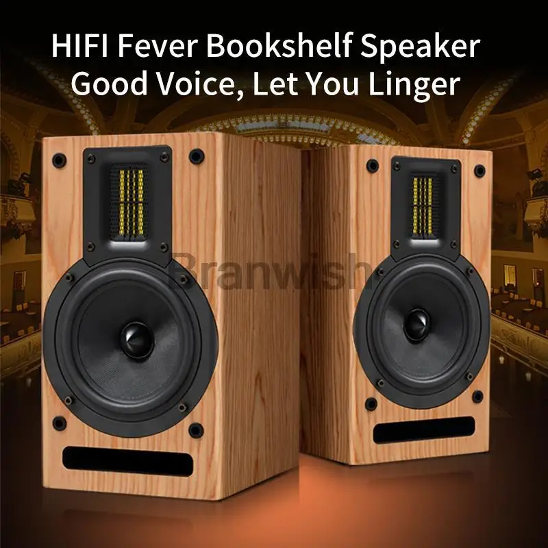 120W High-Power Audio 5-inch Speaker Two-Way Bookshelf Speaker Hifi Fever 2.0 Audio Passive Home Theater Enthusiast 6&Omega;