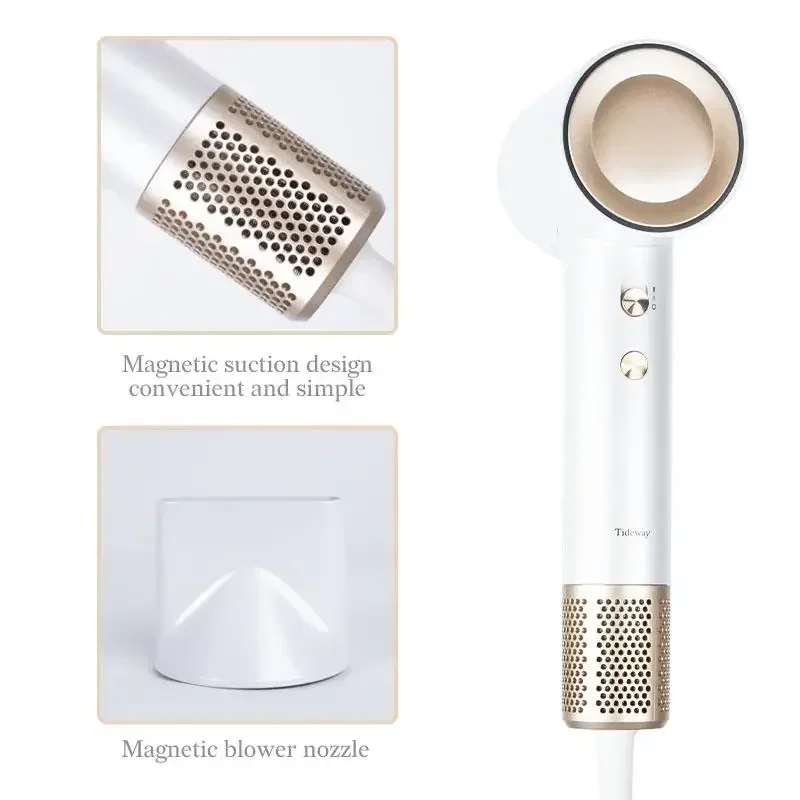 Tideway High-speed Hair Dryer PRO  M01 Brushless Motor & Ionic Technology  4 Temperature Settings Thermo Control 5