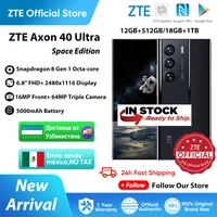 ZTE Axon 40 Ultra Space edition 5G Unlocked Smartphone with UDC Tech Snapdragon 8Gen1 6.8" 120Hz AMOLED Screen Dual SIM 18GB+1TB 1