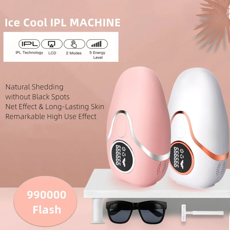 Upgraded 999999 Flashes IPL Hair Removal Permanent Women Laser Hair Removal With Cooling System Legs Arms Bikini Line Treatment laser hair removal permanent ipl epilator ice cool painless depilador a laser unlimited flashes face body epilator with sapphire