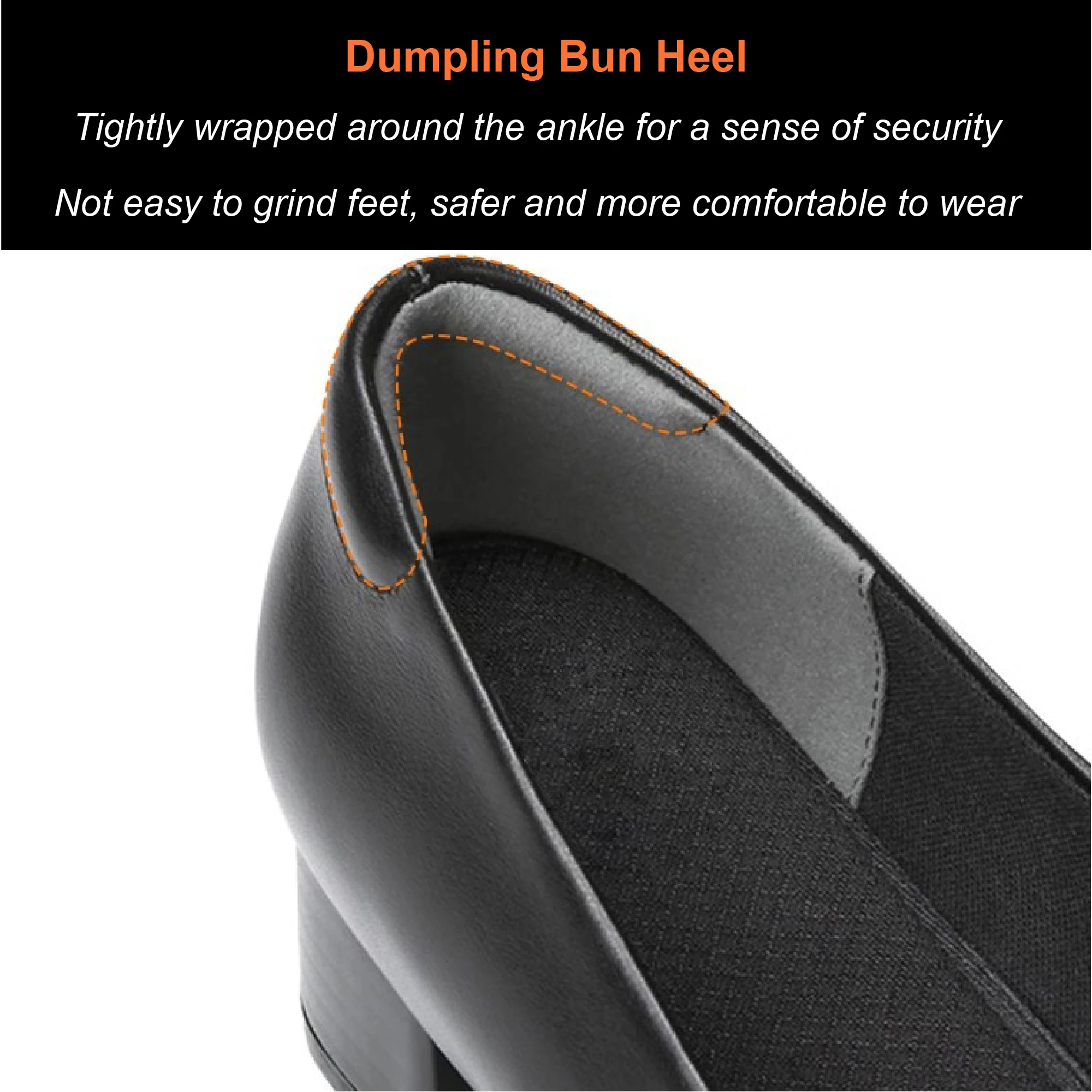 Comfort Middle Heel Genuine Cowhide Shoes For Waiter Airline Stewardess Crew Shopping Trainman Attendant Office Worker 5