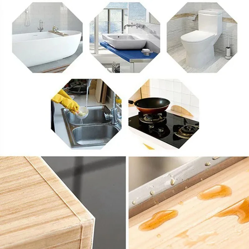 Kitchen Bathroom Shower Waterproof Mould Proof Tape 3M Sink Bath Sealing Strip Self Adhesive Waterproof Adhesive Nano