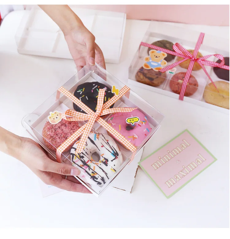 Transparent Pastry Cake Box 4/6 Inch 2/4/6 Pack Clear Dessert Packaging Container for B... - SKU TPCB0948 - UGI Packaging