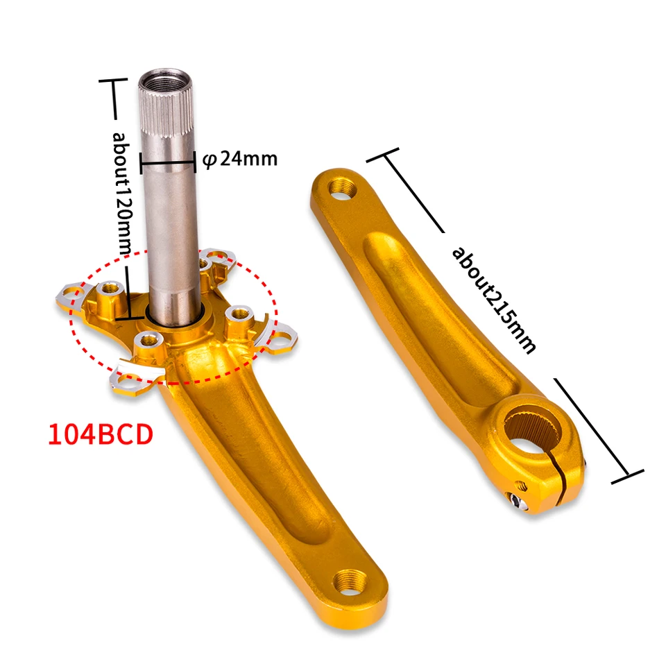 Guarniture Bici MTB 170mm 104BCD Hollow Integrated 32T