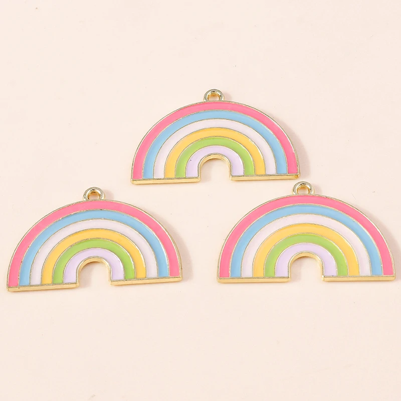 Ciondoli A Forma Di Nuvole E Arcobaleno 50 Pezzi Per Scrapbooking E Fai Da Te – Morbido PVC Colorato - 2
