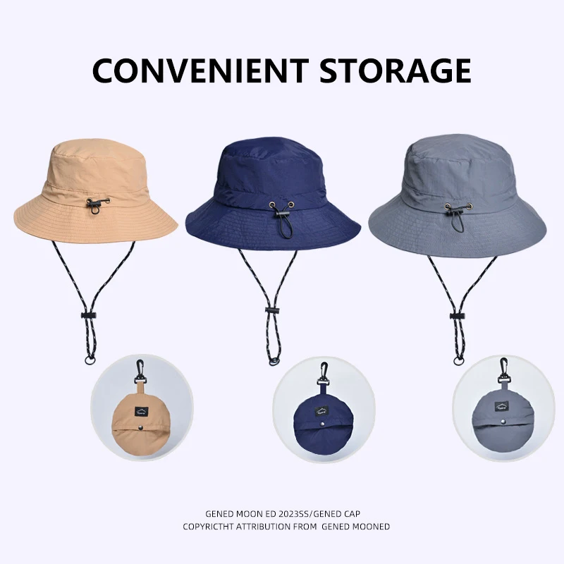 

2023 New Summer Waterproof Fisherman's Hat Men's Outdoor Fishing Mountaineering Hat Folding Storage Sun Shielding Hat Children