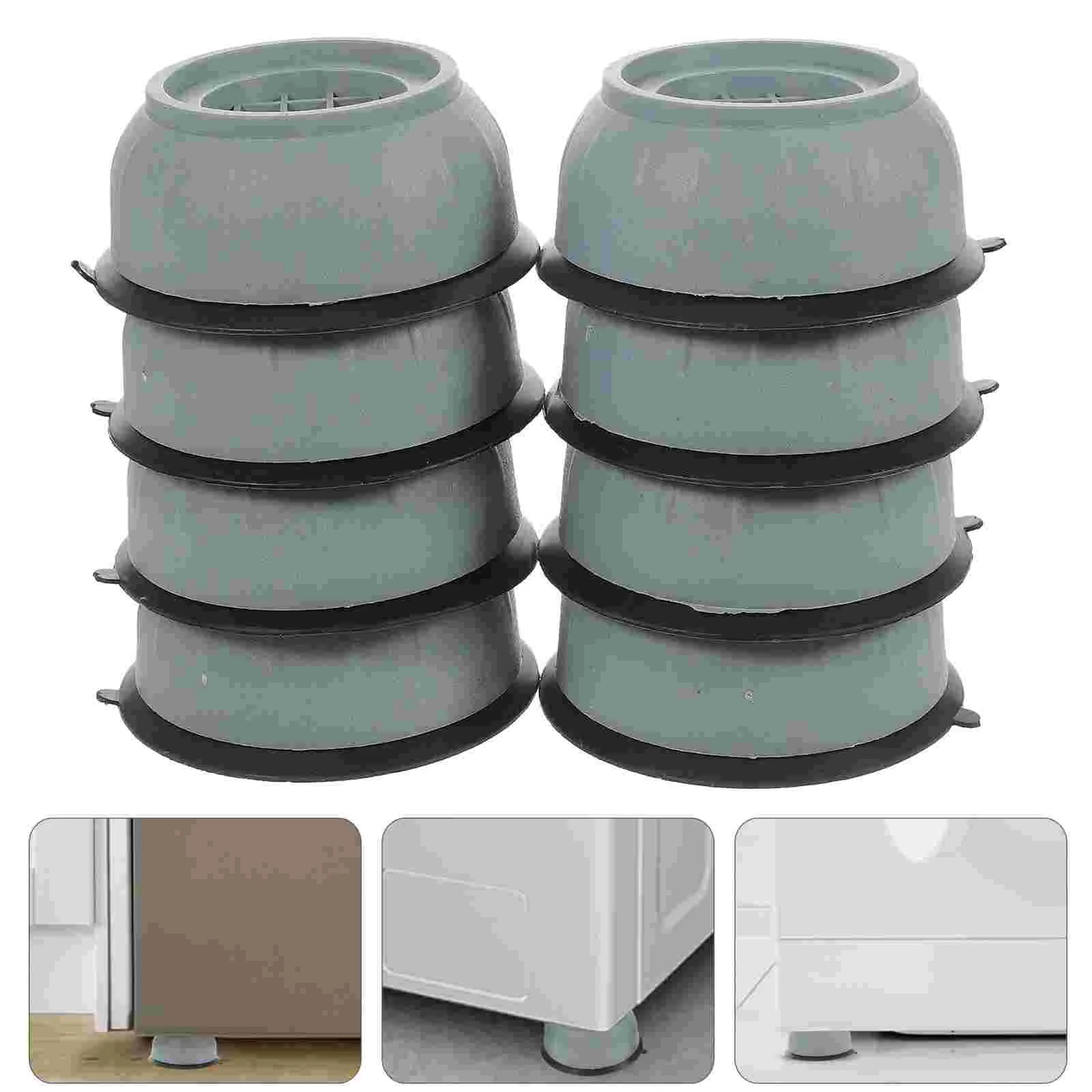 

8 Pcs Washing Machine Floor Mat Anti-vibration Legs Bed Foot for Equipment Pad Refrigerator