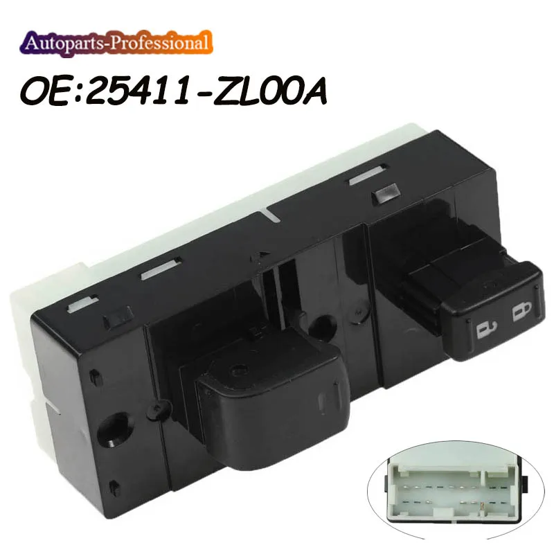 Новый передний правый переключатель управления окном для пассажира 25411ZL00A 25411-ZL00A 1S12977 SW9966 для Nissan Xterra Frontier 2009 ‑ 2019 Новый передний правый переключатель управления окном для пассажира 25411ZL00A 25411-ZL00A 1S12977 SW9966 для Nissan Xterra Frontier 2009 ‑ 2019