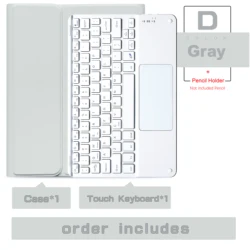 Wireless Magic Keyboard with Bluetooth Connectivity - Sleek and Versatile Design for Pro 12.9 4th 5th 6th (D Gray no mouse)