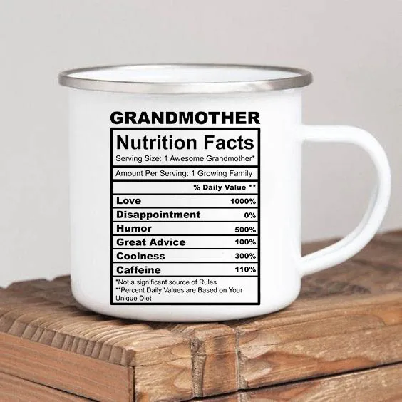 World's Best Grandma Enamel Coffee Mug – Thoughtful Gift for Grandmother on Mother's Day or Birthday