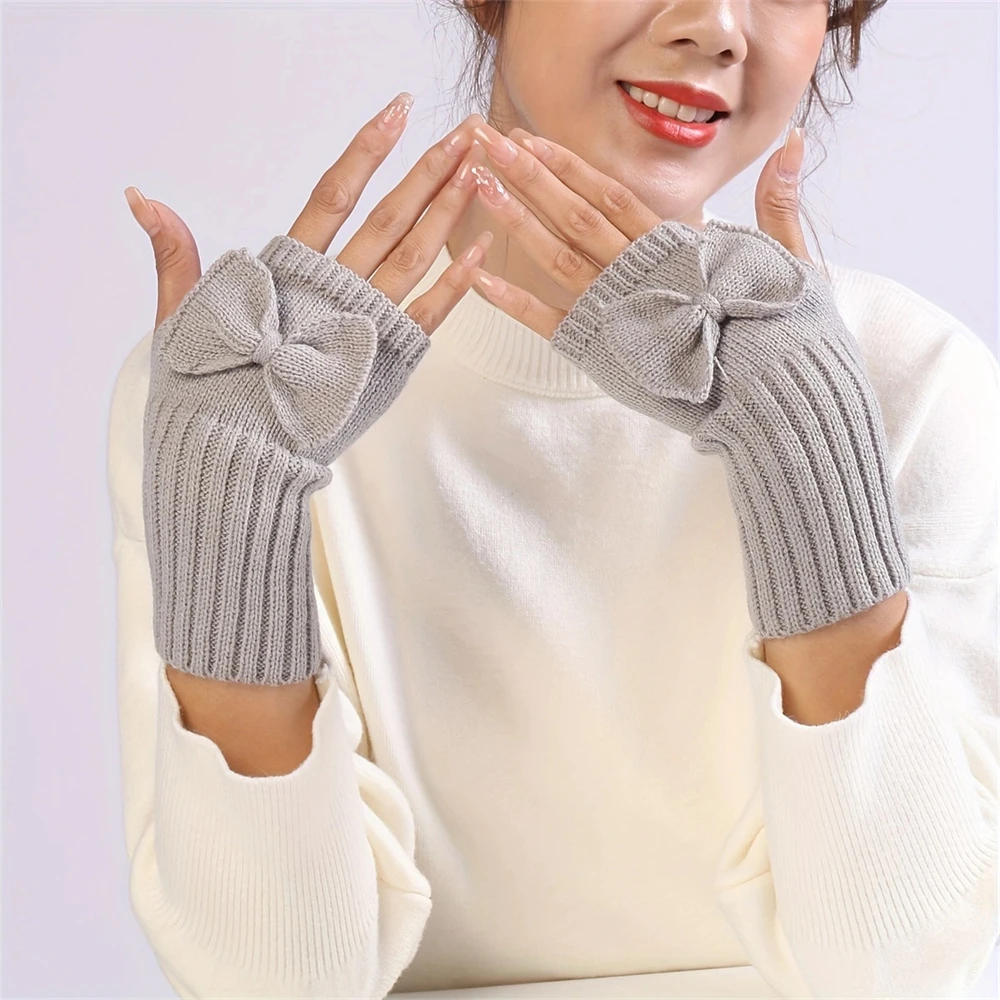 زوج قفازات نصف اصبع للنساء قفازات شتوية بدون أصابع Handschoenen للجنسين Guantes