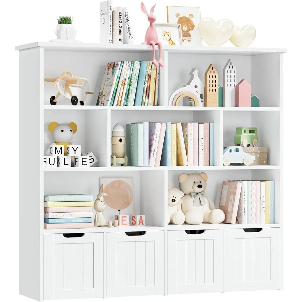 Toy Storage Organizer, Large Toy Organizers and Storage with Movable Drawers and Cubbies, Chest Shelf Organizer