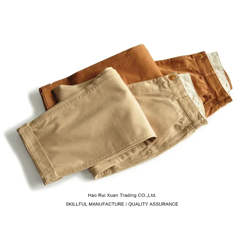 SauceZhan XX001 Chino Pants Vintage Cargo Pants Men Pants  Men Cotton Straight Pants & Capris Casual Pants 310g Thick Loose 4
