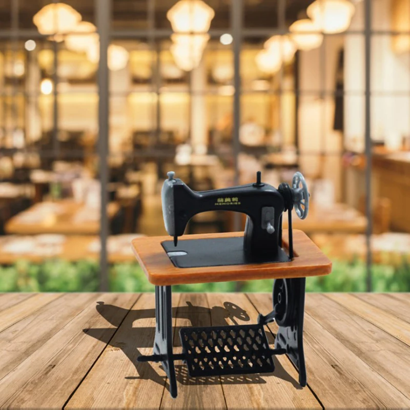 인형 집 장식 미니 가구 모조 재봉틀 모델
