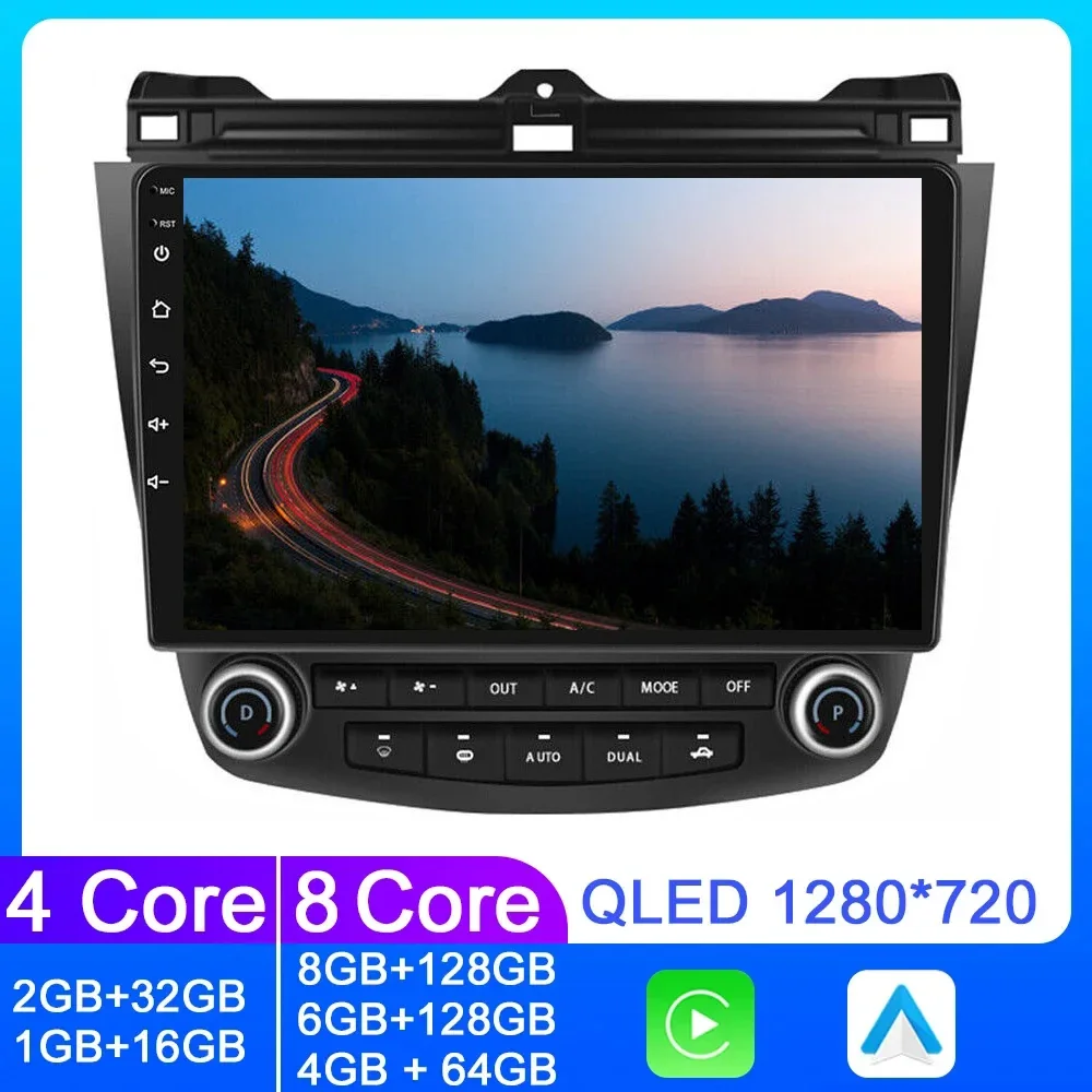

Android 13 Car Radio for Honda Accord 7 2003-2008 GPS Navigation Multimedia Video Player Carplay Stereo Head Unit Speakers 2 Din