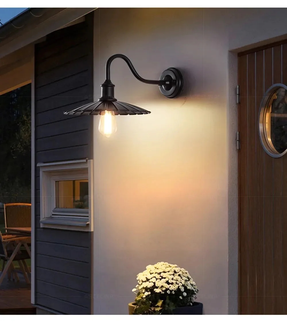 Industry Wall Lamp Retro Waterproof Wall Light For Courtyard Balcony Entrance staircase Hallway Bedroom Vintage Decor Fixtures