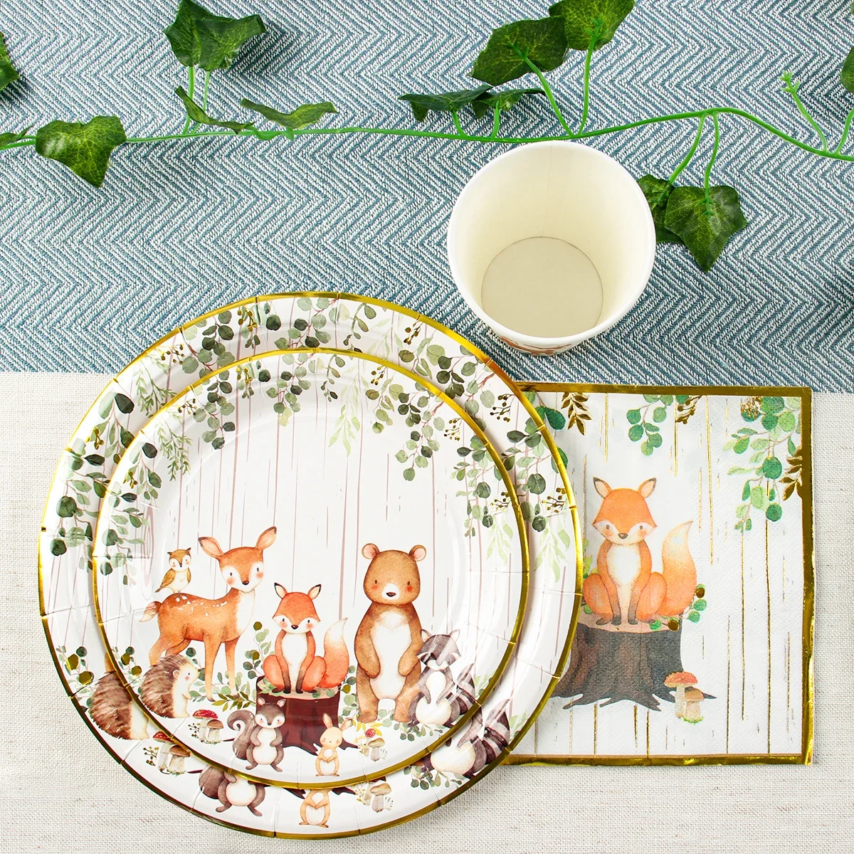 

Woodland Animal Jungle Safari Decorations Kids Jungle 1st Birthday Party Supplies Girl Boy Baby Shower Decoration