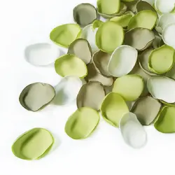 Elegant Green and Gold Silk Rose Petals for Special Occasions and Decorations (Green White)
