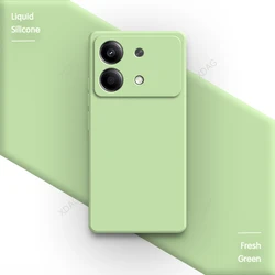 Liquid Silicone Soft Square Mobile Phone Case - Premium Cover for Redmi Note 13 5G (Fresh Green)