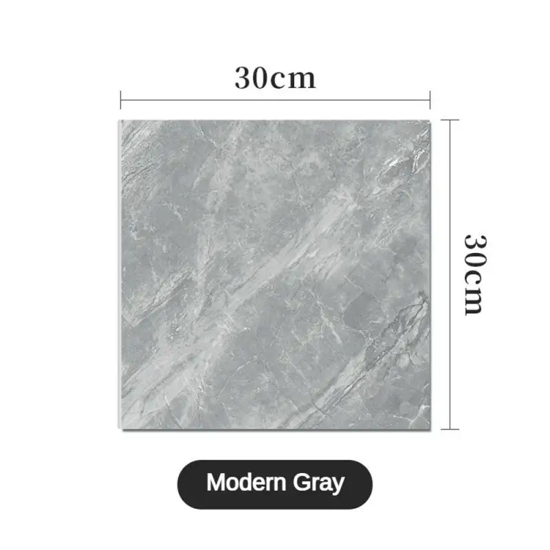 Simulated Thick Marble Tile Floor Sticker PVC Waterproof Self-adhesive Living room Toilet Kitchen Home Floor Decor Wall sticker