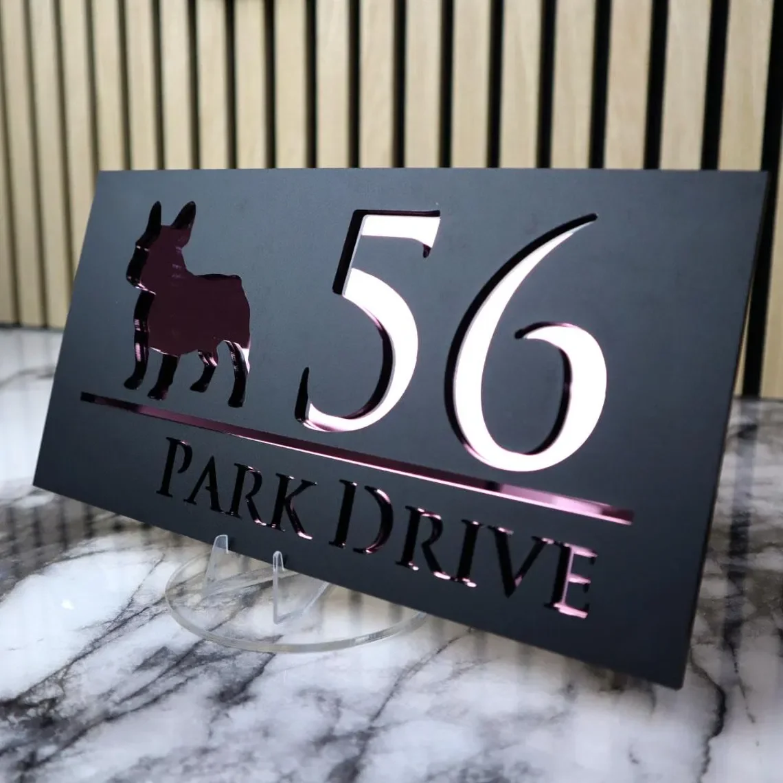 Personalised Wall Address House Number Sign Acrylic Pet Plaques Outdoor Family Name Address Cat/Dog Door Sign house number signs door signs house wall plaques